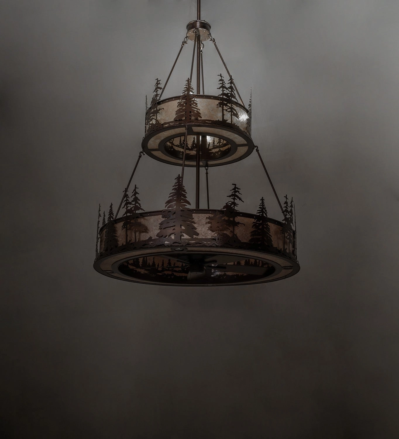 Tall Pines 16 Light Chandel-Air Fandeliers at discount prices
