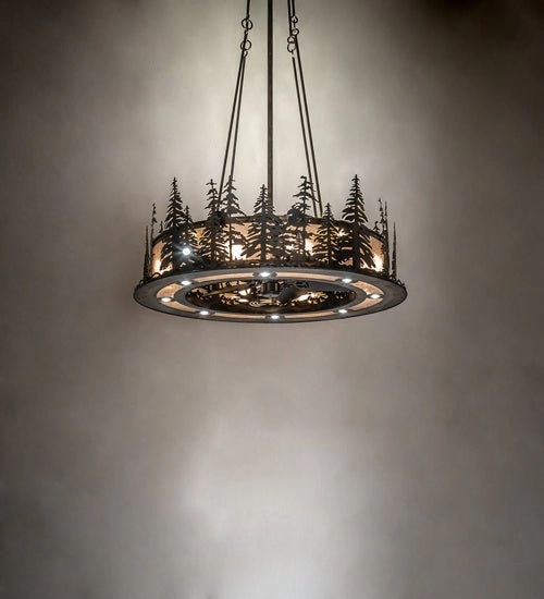 Tall Pines 20 Light Chandel-Air Fandeliers at discount prices