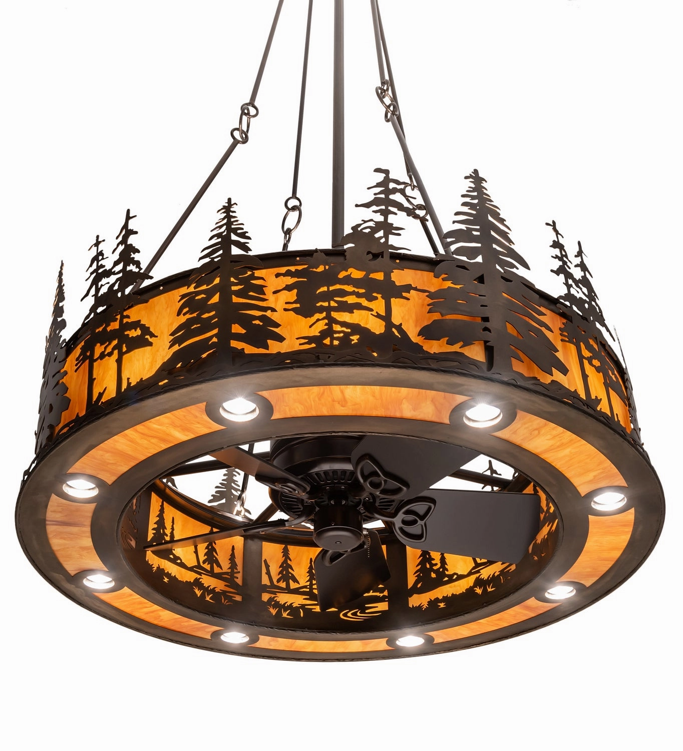 Tall Pines 24 Light Chandel-Air Fandeliers at discount prices