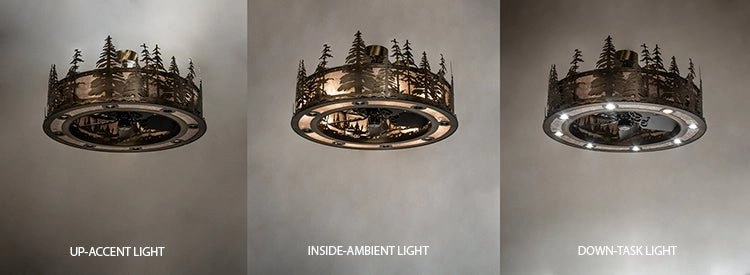 Tall Pines 24 Light Chandel-Air Fandeliers at discount prices