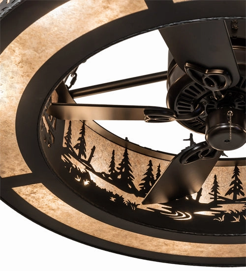 Tall Pines Eight Light Chandel-Air Fandeliers at discount prices