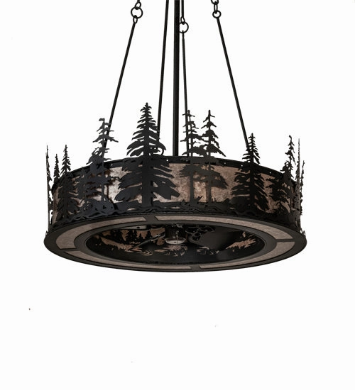 Tall Pines Eight Light Chandel-Air Fandeliers at discount prices
