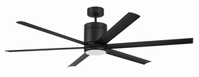 Tate 65"Ceiling Fan Flat Black Exterior Fans FANS clearance sale