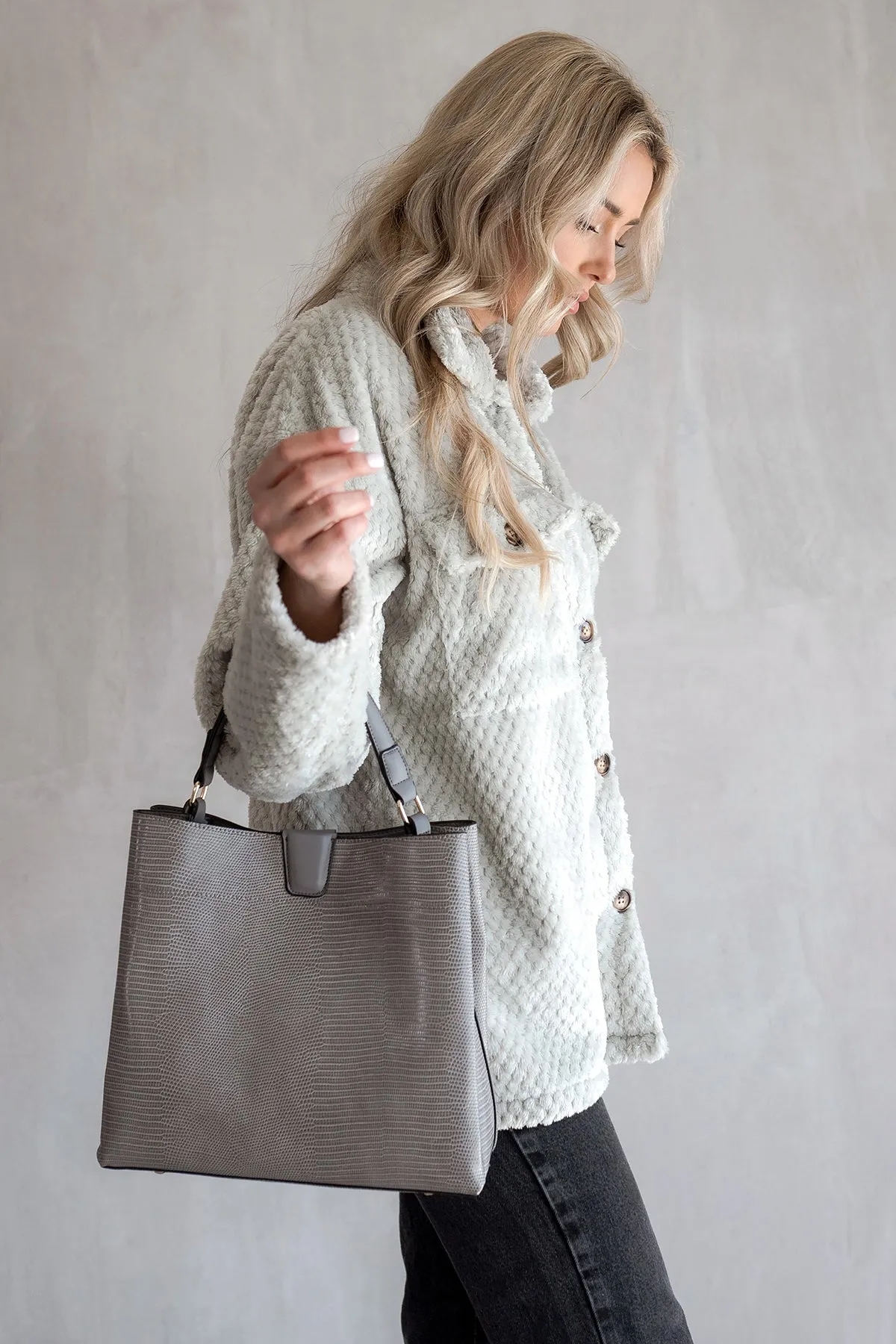 Tati Vegan Lizard Satchel