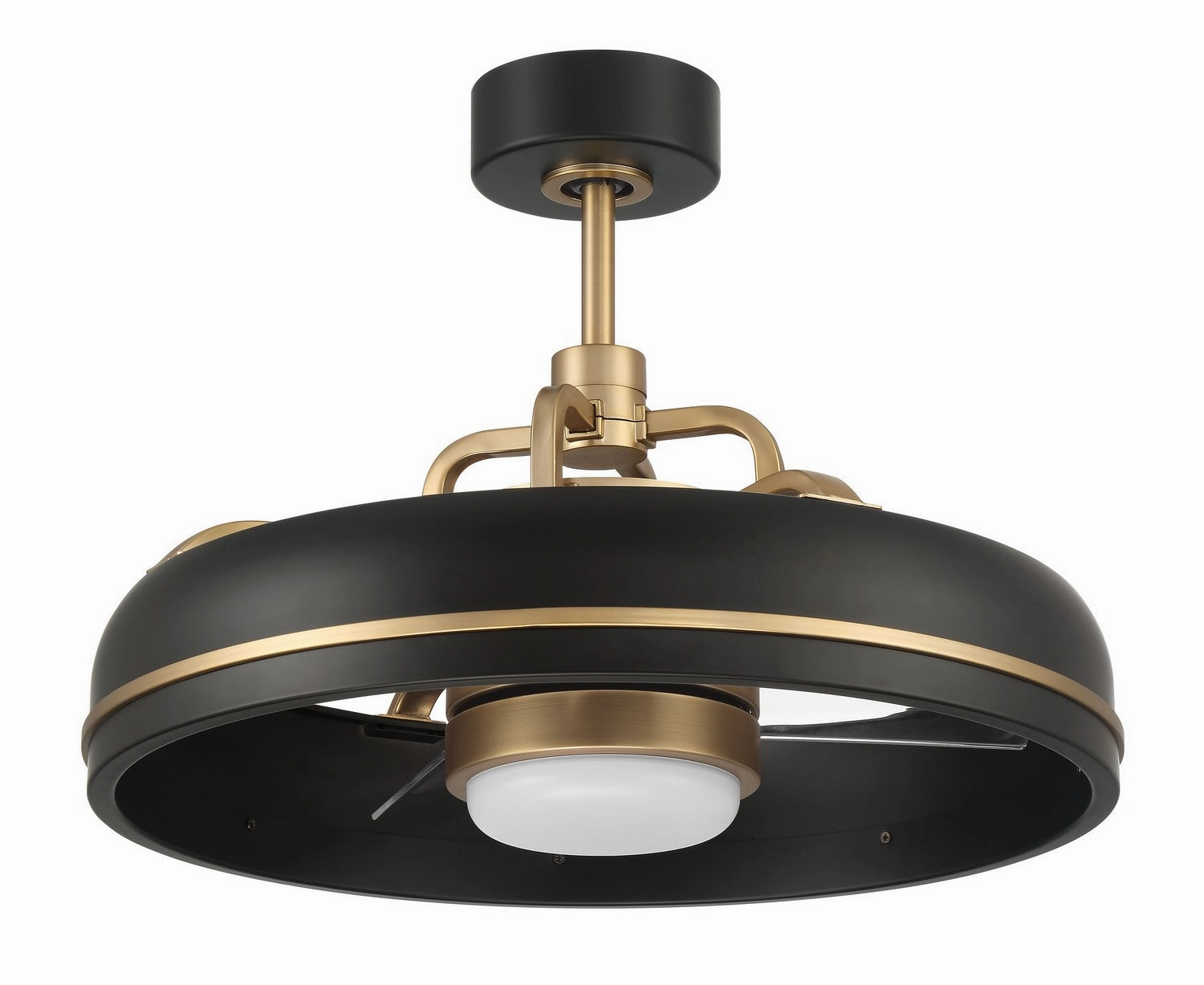 Taylor 20"Ceiling Fan Flat Black/Satin Brass Fandeliers FANS on sale now