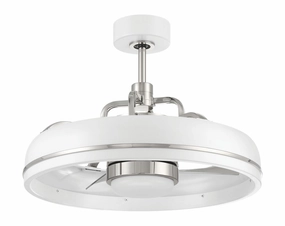 Taylor 20"Ceiling Fan White/Polished Nickel Fandeliers FANS on sale now