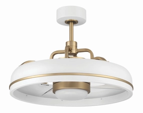 Taylor 20"Ceiling Fan White/Satin Brass Fandeliers FANS on sale now