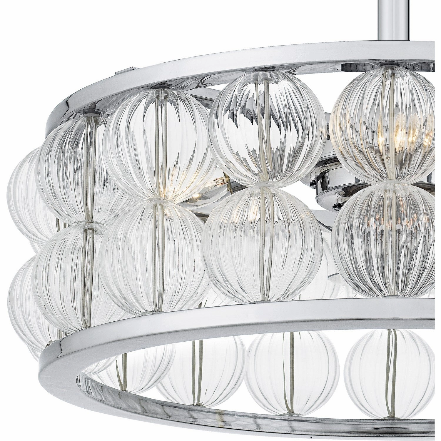 Terrarock Four Light Fan Light Polished Chrome Fandeliers at discount prices