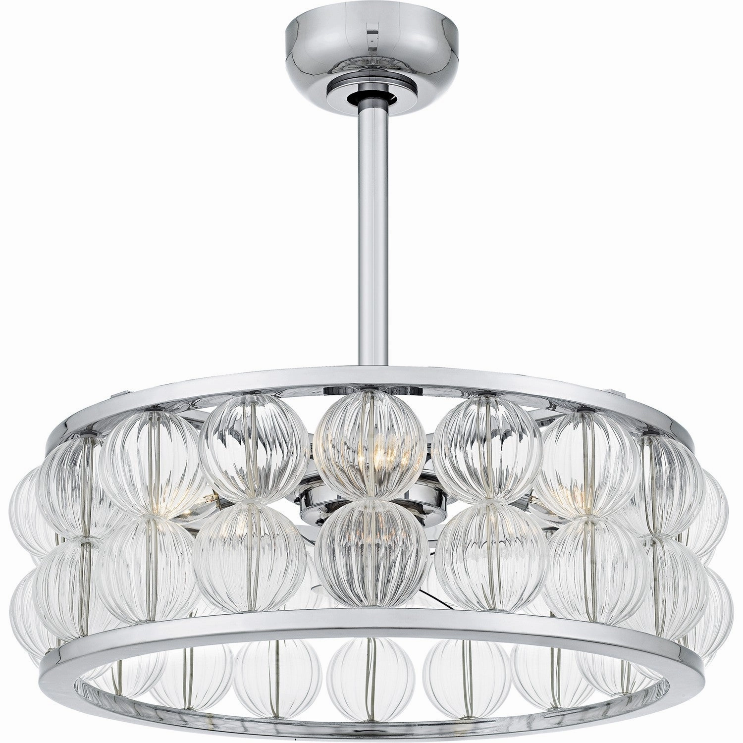 Terrarock Four Light Fan Light Polished Chrome Fandeliers FANS on sale now