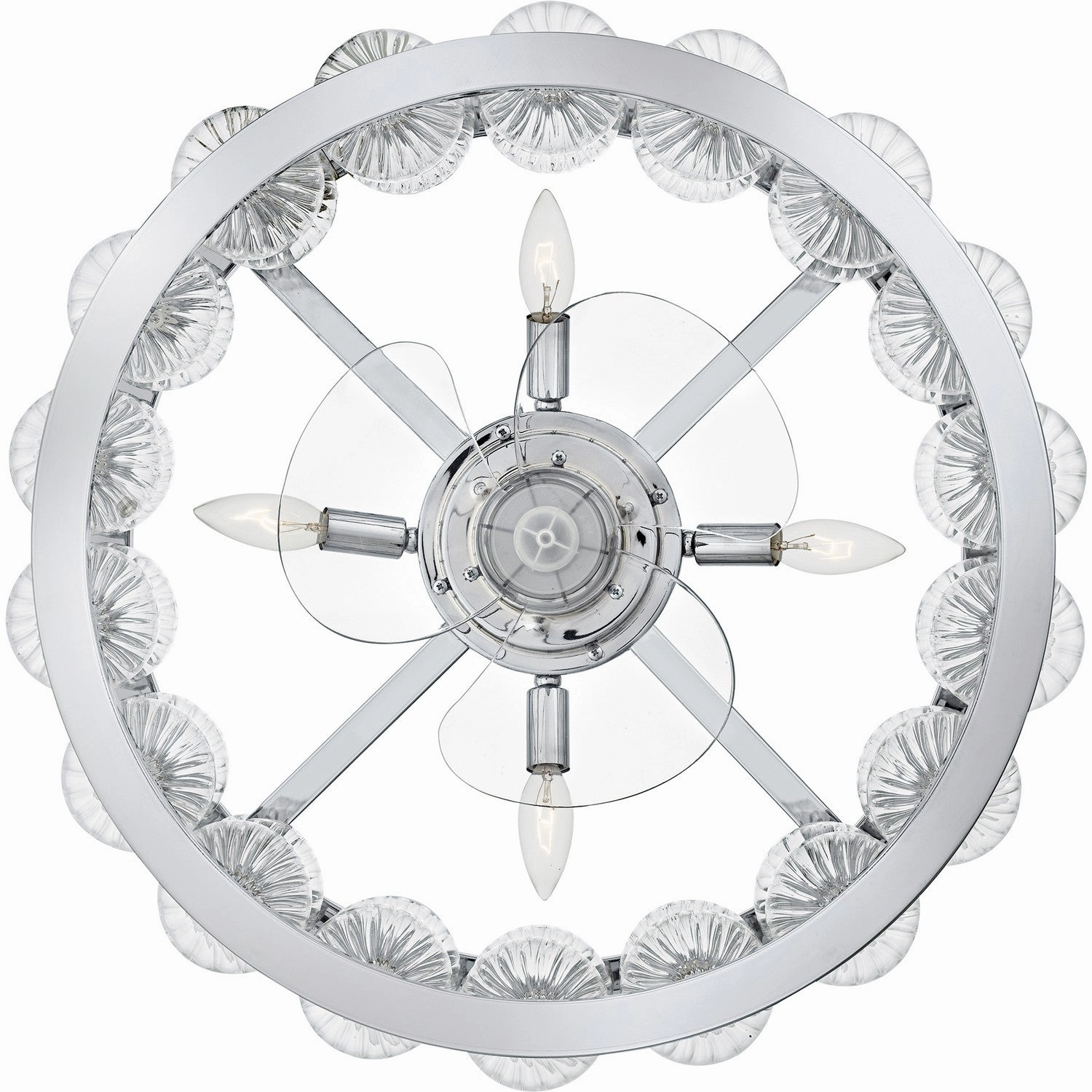Terrarock Four Light Fan Light Polished Chrome Fandeliers at discount prices