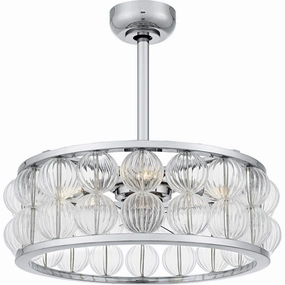 Terrarock Four Light Fan Light Polished Chrome Fandeliers FANS on sale now