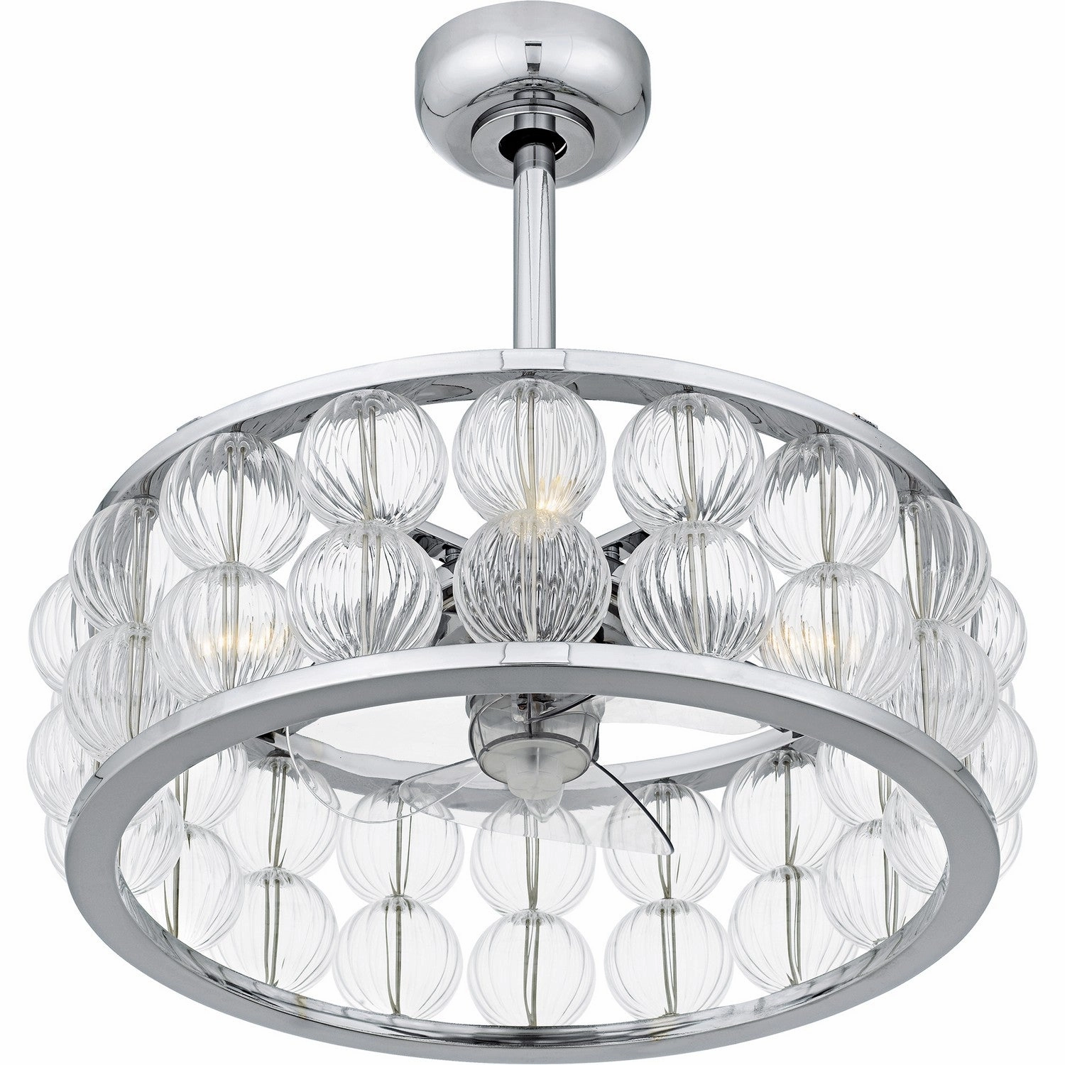 Terrarock Four Light Fan Light Polished Chrome Mini Ceiling Fans promo