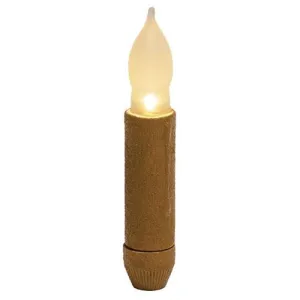 Textured 4" LED Timer Taper Mustard Budget Holiday Home Finds