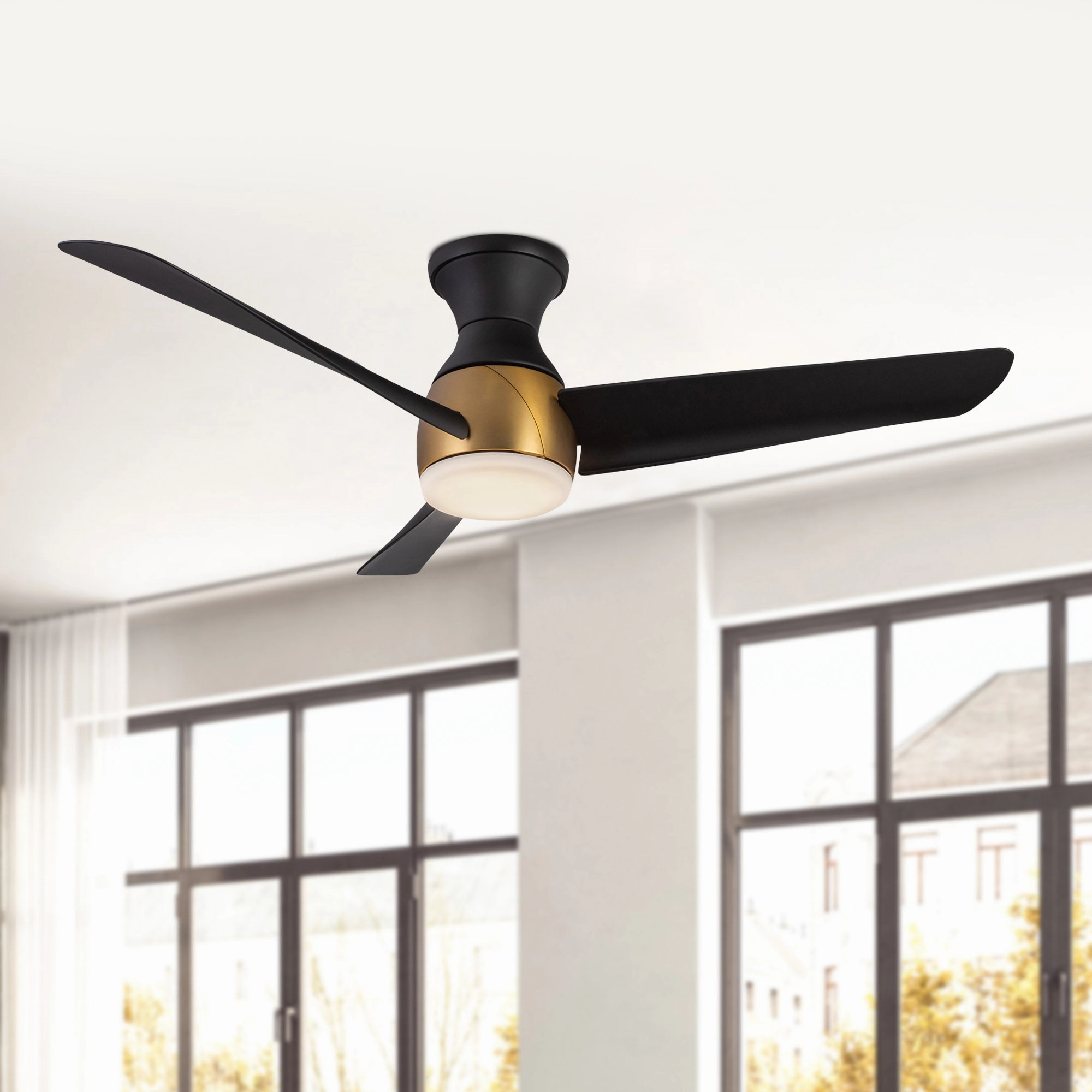 Thalia 54"Hugger Fan Brushed Gold/Matte Black Huggers Fans low price shop