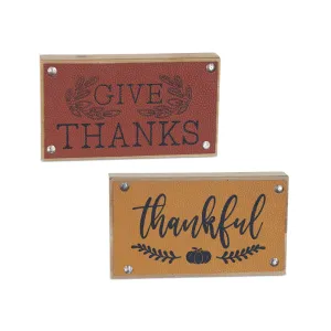 Thankful Sign (Set of 6) 7"L x 4"H MDF Cheap Holiday Home Decor