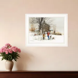 The Joy of Snow 2 White Framed Print Wall Art Cheap Wall Mirrors & Decor