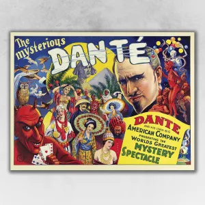 The Mysterious Dante Vintage Magic Unframed Print Wall Art Decorative Accessories value pack
