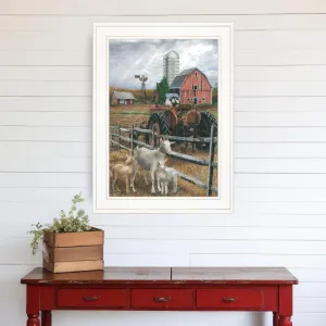 The Old Tractor 2 White Framed Print Wall Art Cheap Wall Mirrors & Decor