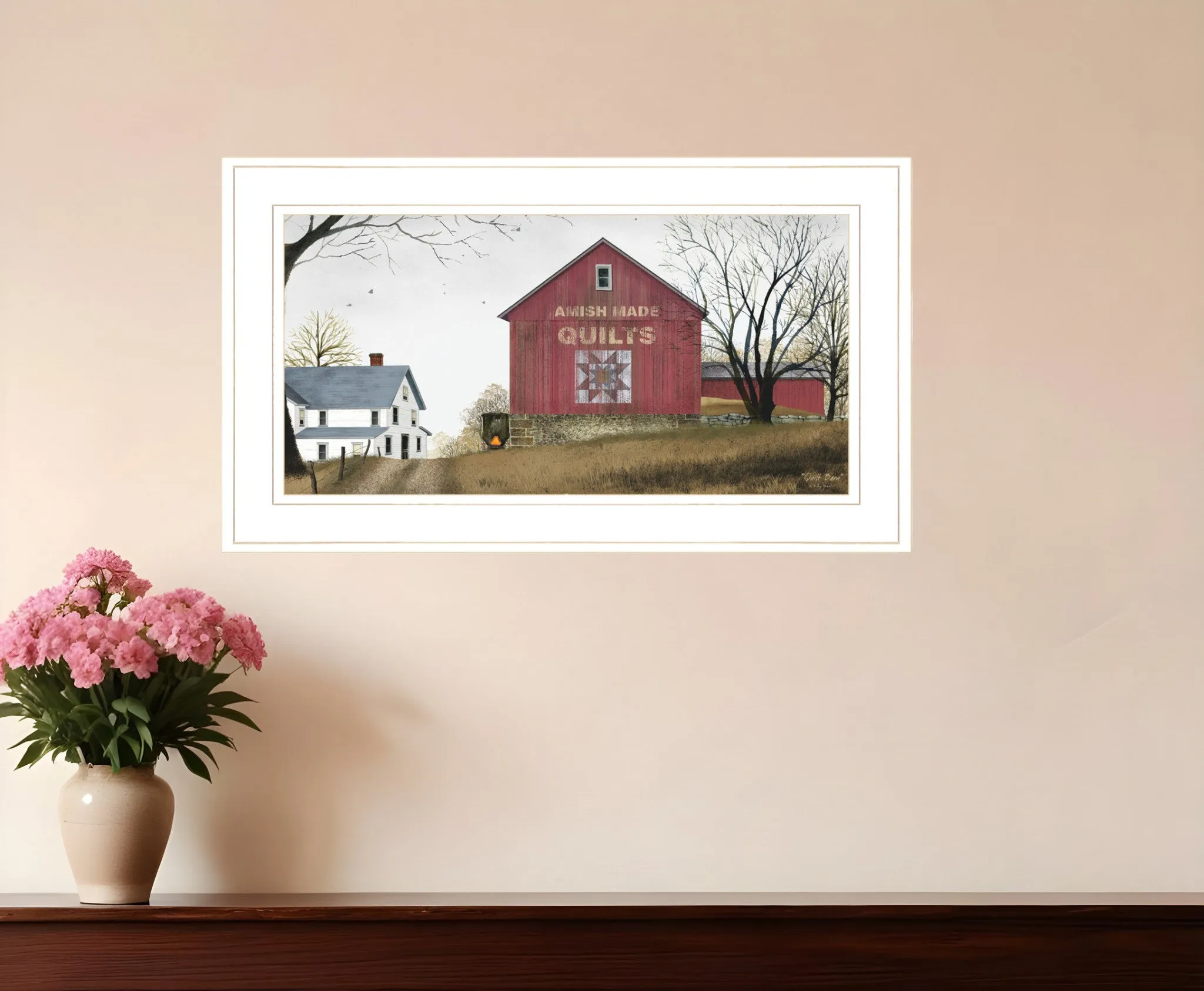 The Quilt Barn 2 White Framed Print Wall Art Modern Wall Accents store