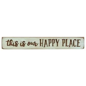 This is Our Happy Place Engraved Block 12" Festive Decor online outlet