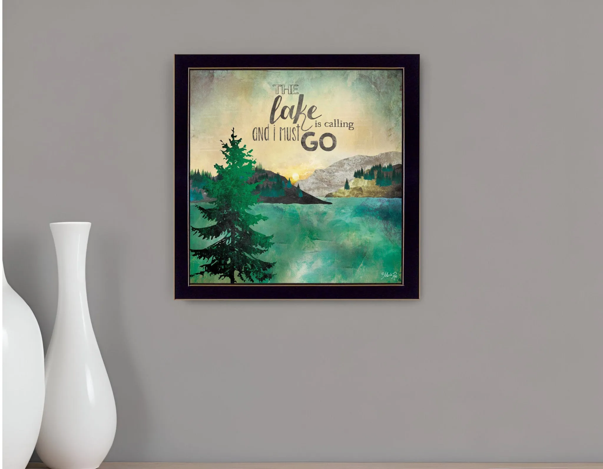 This Lake is Calling Black Framed Print Wall Art Buy Wall Decor with deals