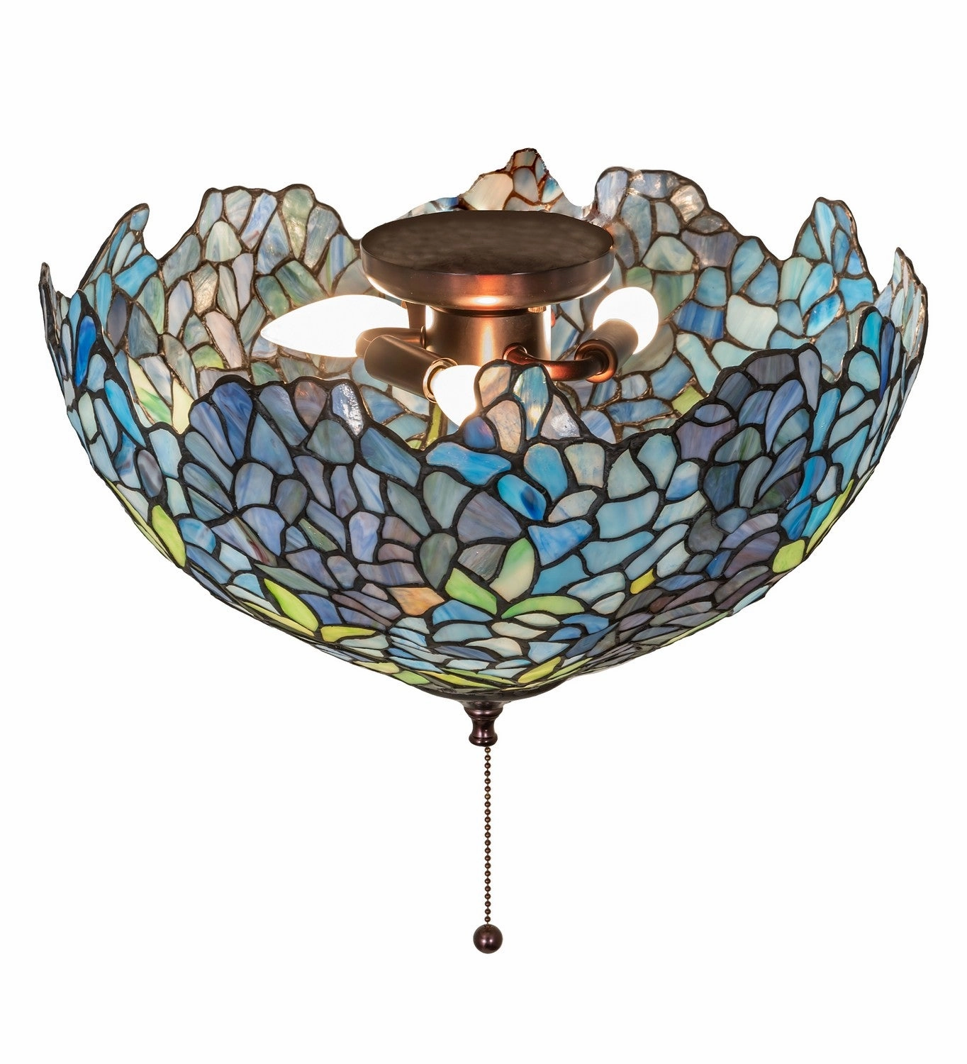 Tiffany Wisteria Three Light Fan Light Fixture Mini Ceiling Fans promo