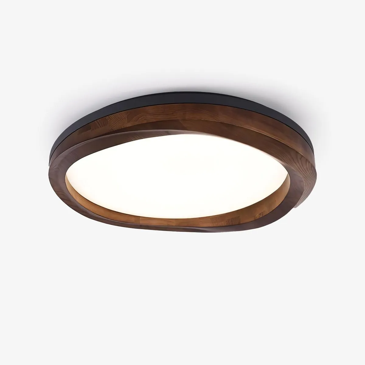 Timber Round Wood Ceiling Lamp Modern Lighting for Living Room