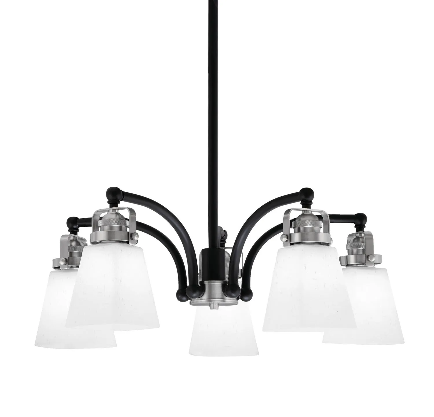 Toltec Easton 1945-MBBN-460 Chandelier Light - Matte Black & Brushed Nickel Chandeliers Lighting online store
