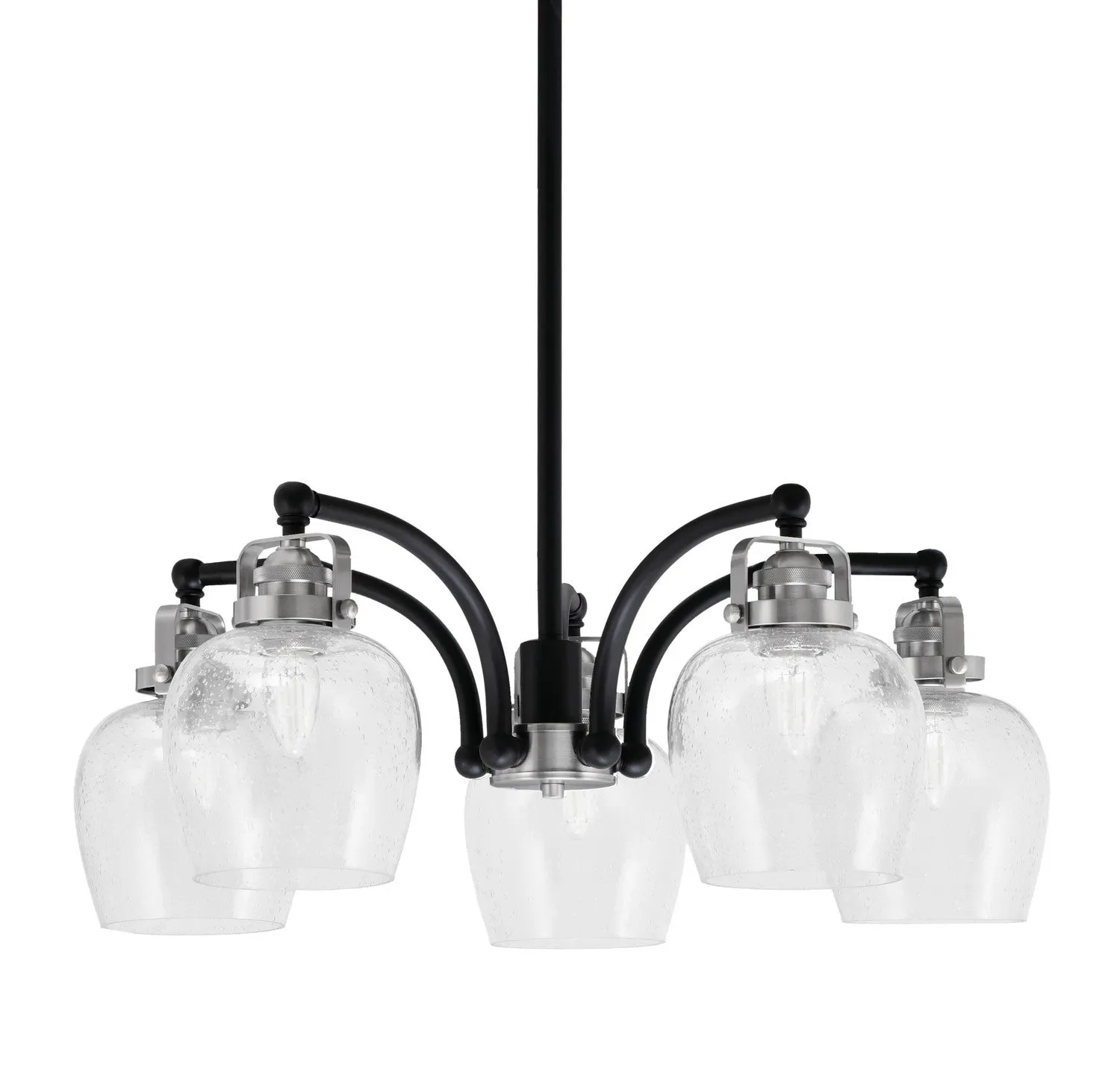 Toltec Easton 1945-MBBN-4810 Chandelier Light - Matte Black & Brushed Nickel Chandeliers Lighting online store