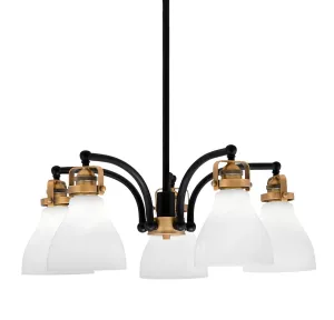 Toltec Easton 1945-MBBR-4761 Chandelier Light - Matte Black & Brass Chandeliers Lighting online store