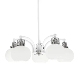 Toltec Easton 1945-WHBN-212 Chandelier Light - White & Brushed Nickel Chandeliers Lighting online store