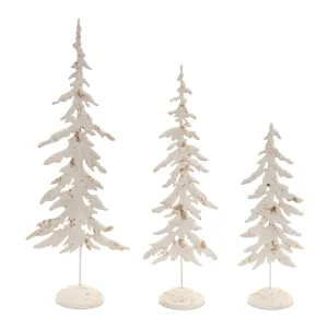 Tree (Set of 3) 17"H, 22"H, 29"H Metal Seasonal Decor Clearance