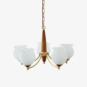 Tulips Glass Wood Chandelier Online shop Living Room Lights