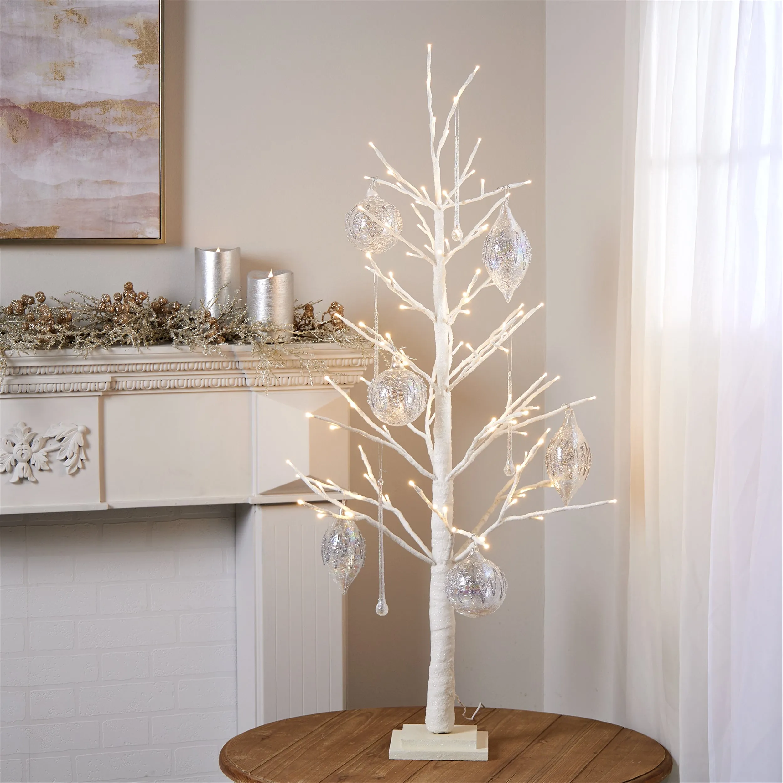 Twig Tree 114 LED Lights 4'H Paper UL Plug Included