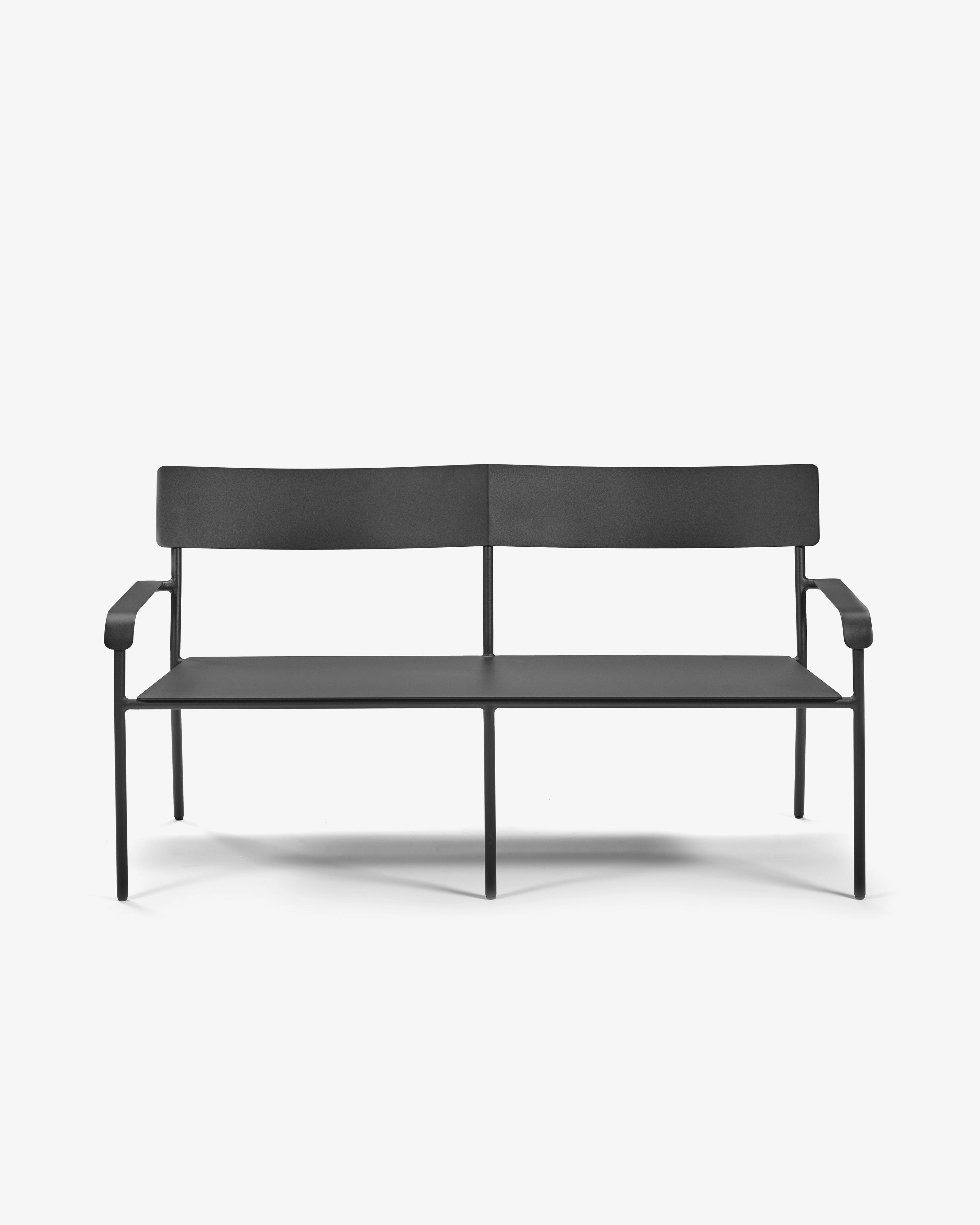 Two seater aluminium black August