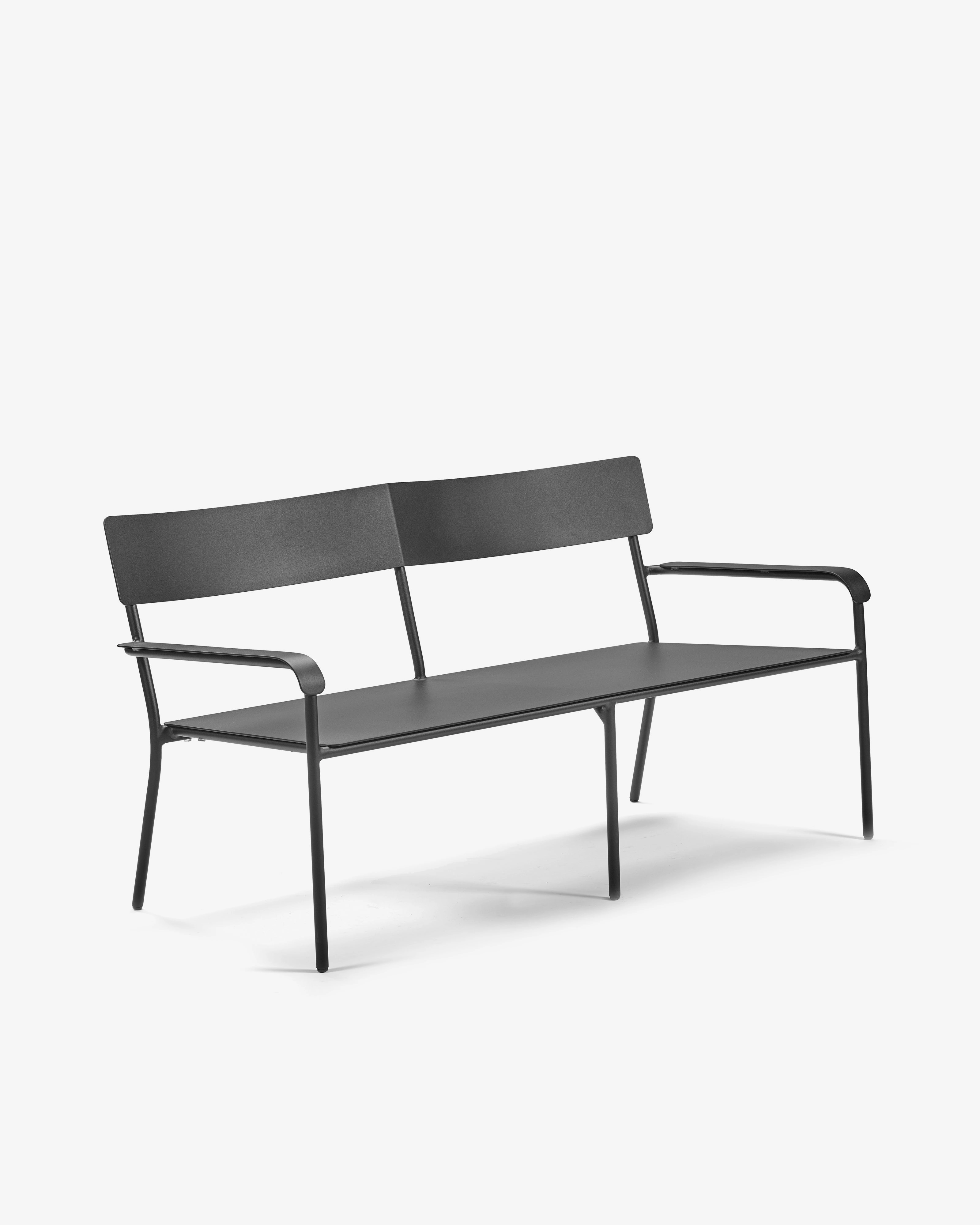 Two seater aluminium black August