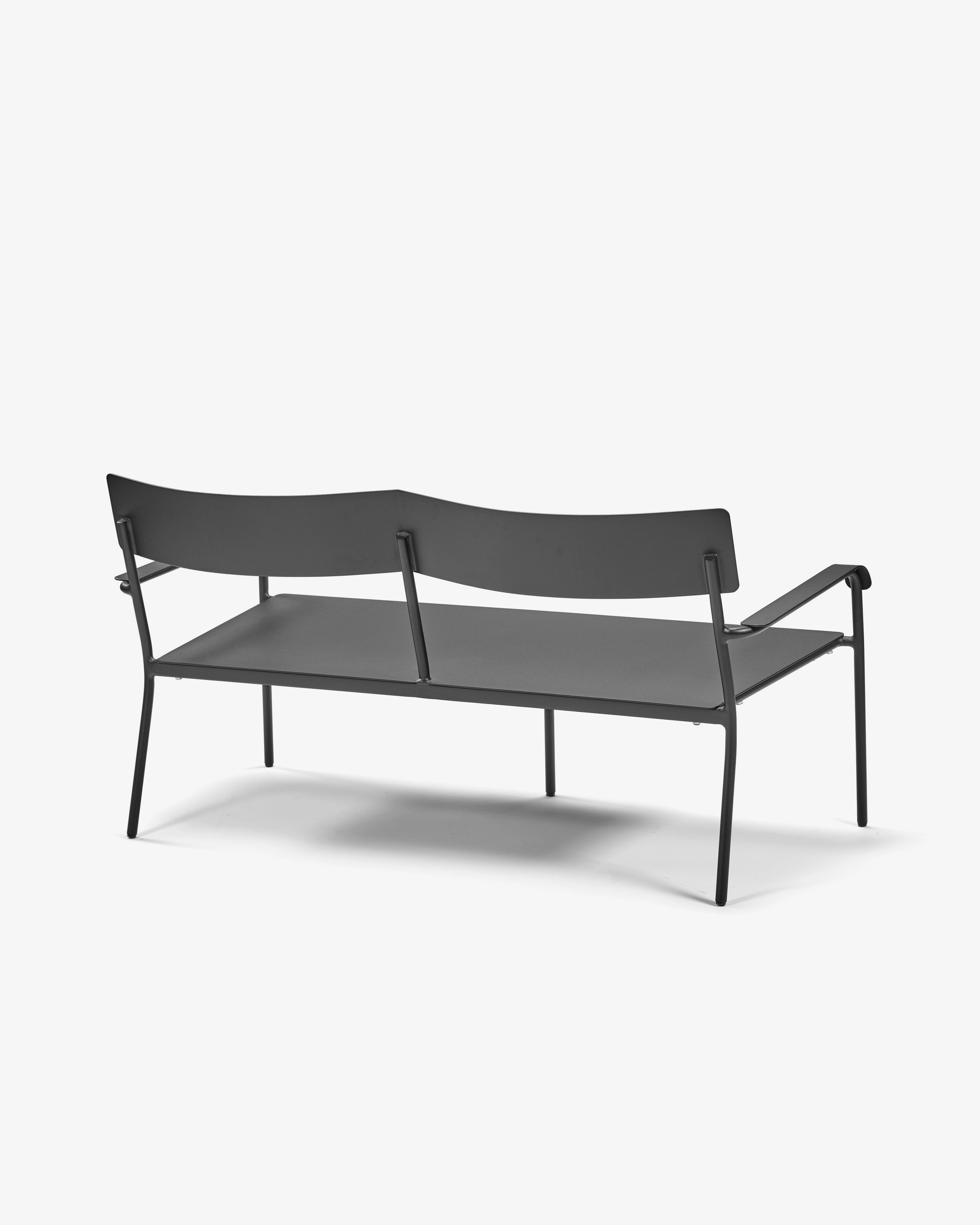 Two seater aluminium black August