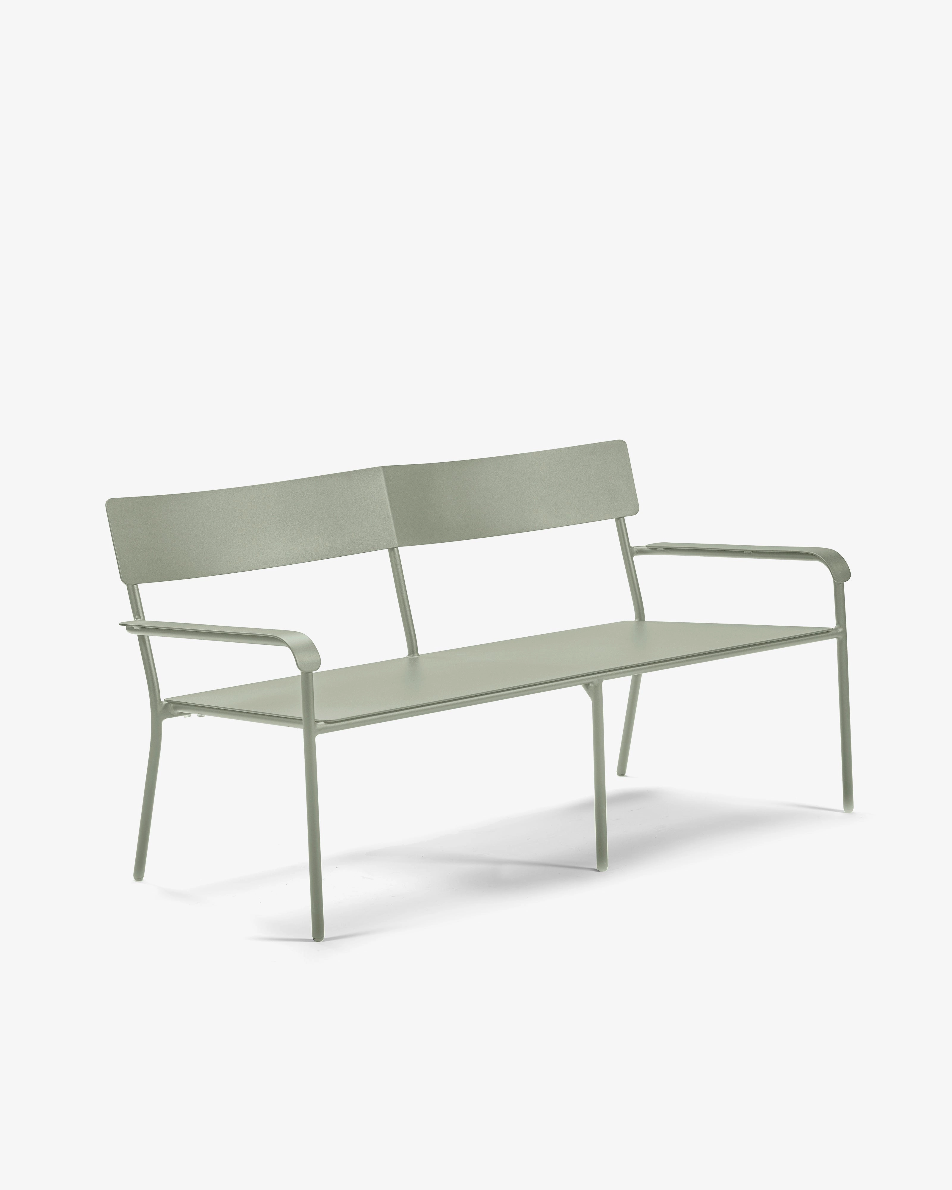 Two seater aluminium eucalyptus green August