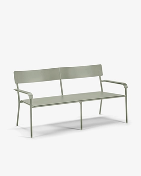 Two seater aluminium eucalyptus green August Outdoor Furniture cheap deals