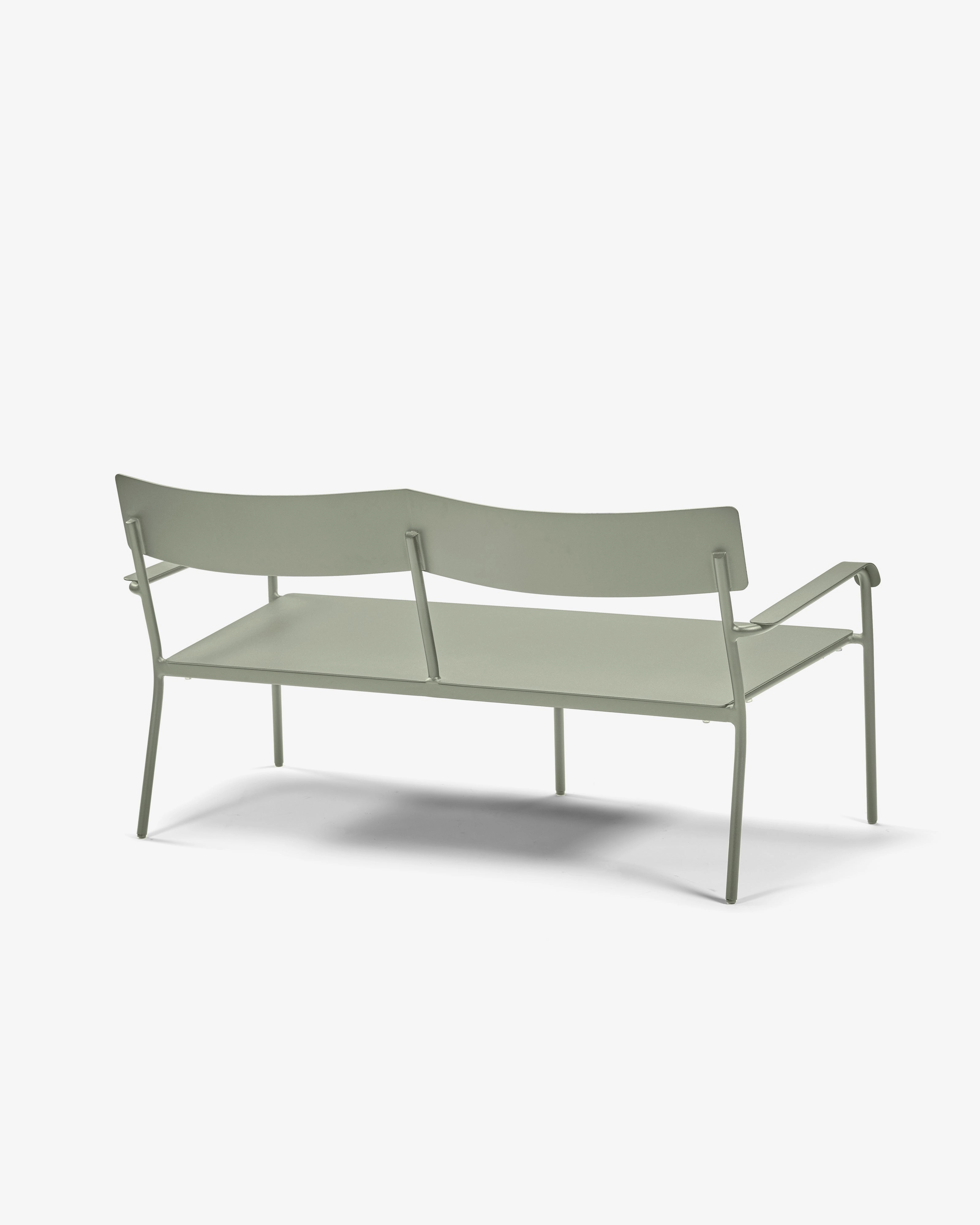 Two seater aluminium eucalyptus green August