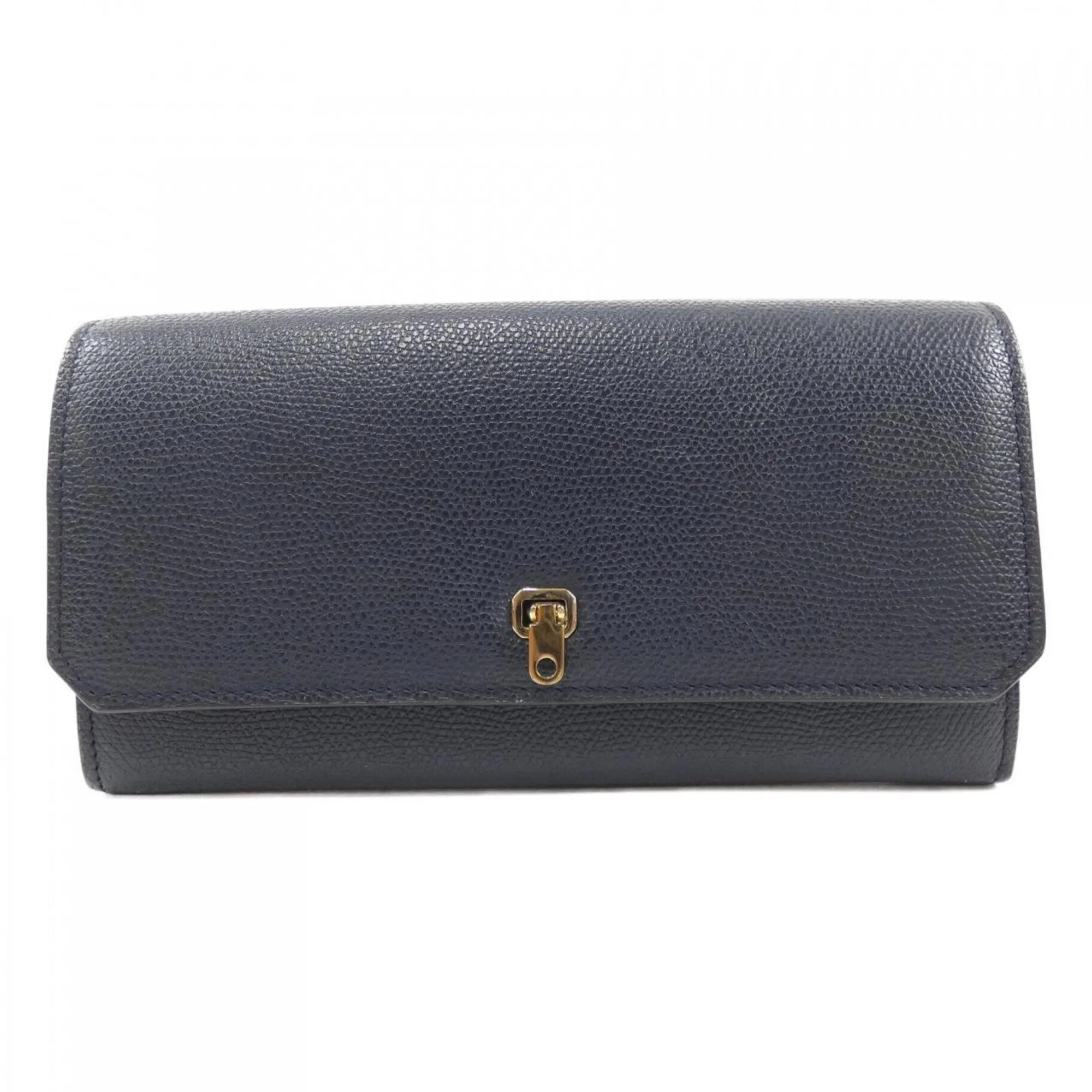 Valextra Leather Long Wallet (Bi-Fold) (Pre-Owned)