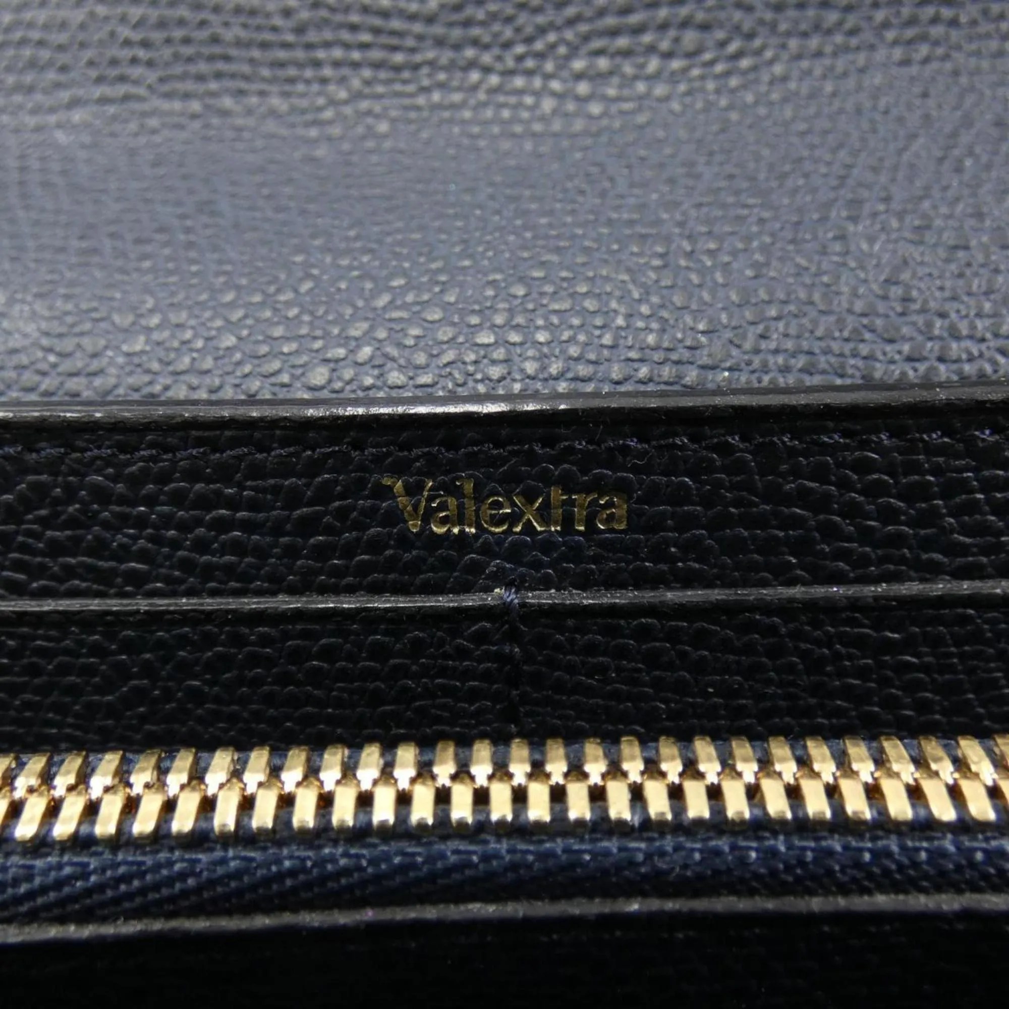 Valextra Leather Long Wallet (Bi-Fold) (Pre-Owned)