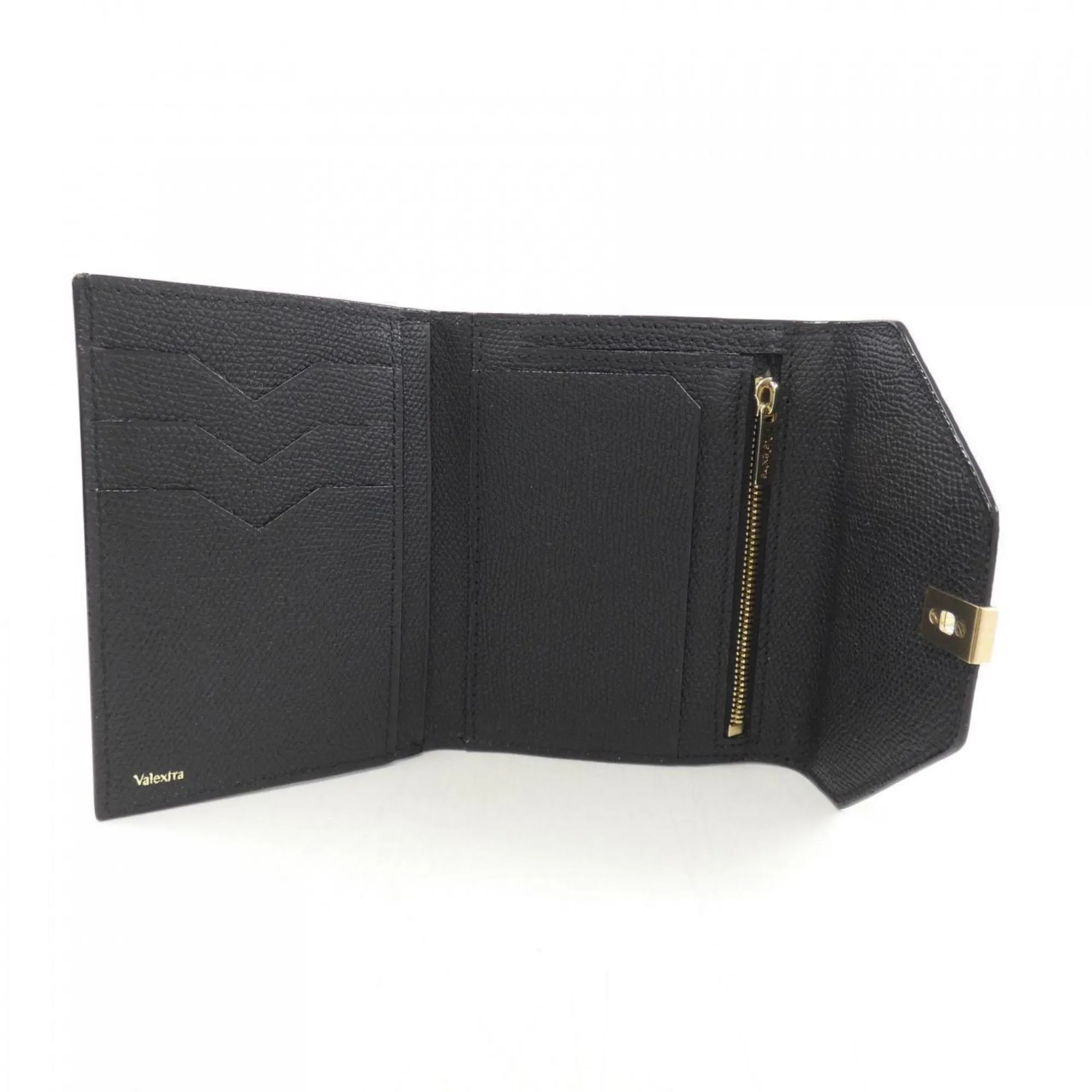 Valextra Leather Wallet (Tri-Fold) (Pre-Owned)