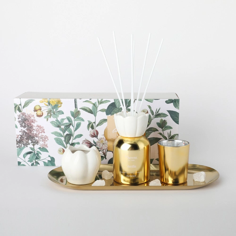 Vanilla Candle & Diffuser Set By Scent Neobee Home Fragrance discount