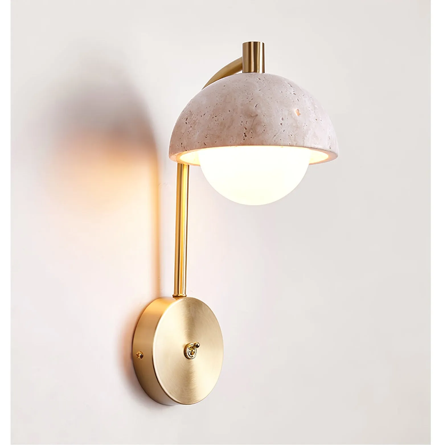 Vellum Travertine Wall Lamp