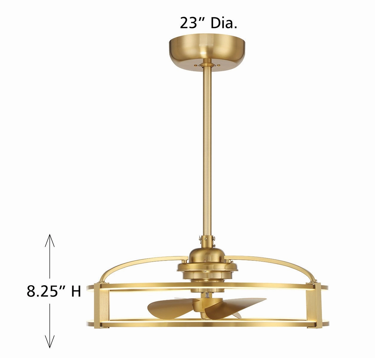 Vesta LED Fan D'Lier Warm Brass Fandeliers at discount prices
