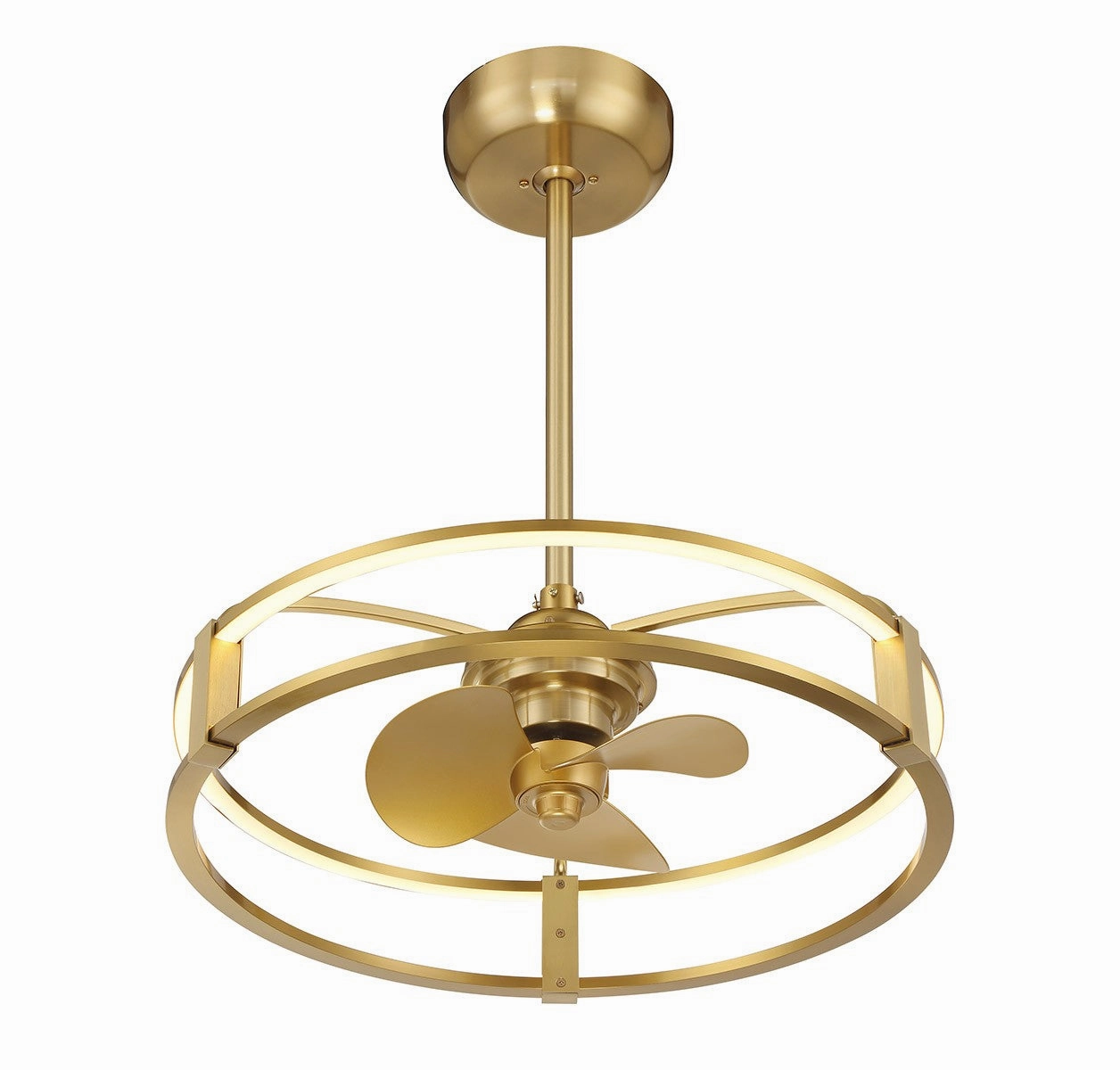 Vesta LED Fan D'Lier Warm Brass Fandeliers at discount prices