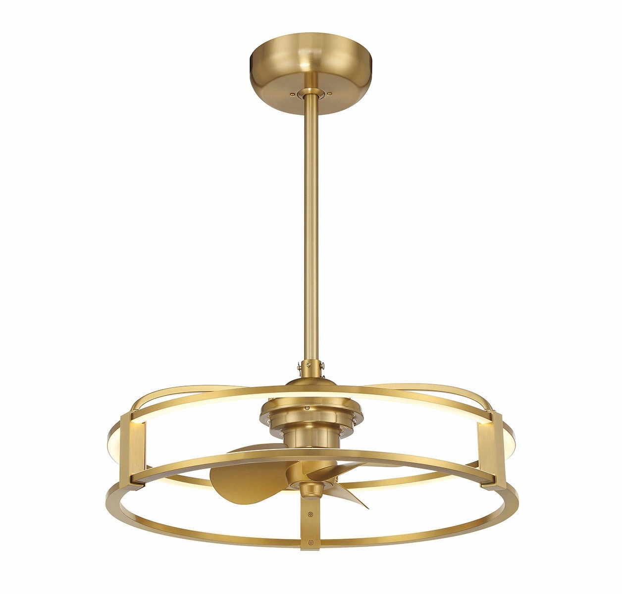 Vesta LED Fan D'Lier Warm Brass Fandeliers at discount prices
