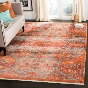 Vintage Persian Machine Made Area Rug, Aqua / Orange Traditional Style Area Rugs mega sale