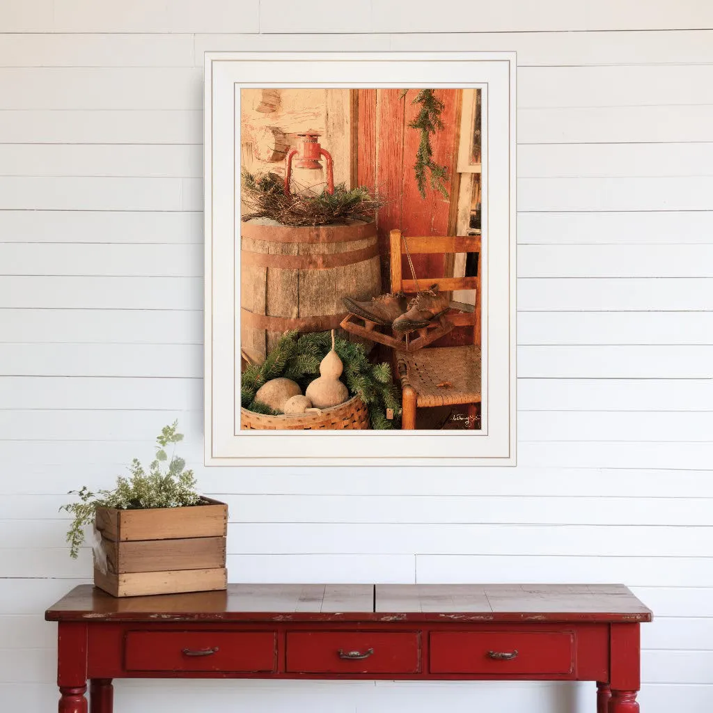 Vintage Skates 1 White Framed Print Wall Art Cheap Wall Mirrors & Decor